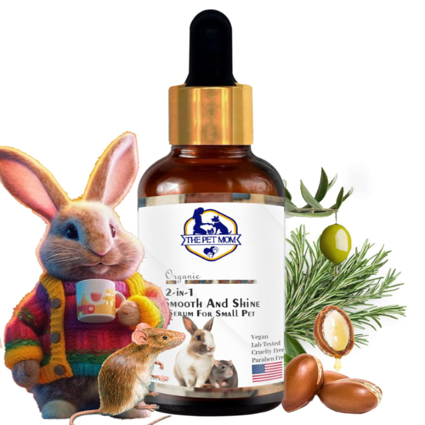 2-in-1 Smooth & Shine Serum for Small Pets & Rabbits – Anti-Frizz, Detangling & Moisturizing Leave-In Conditioner for Soft, Silky, Shiny Fur – 30ml