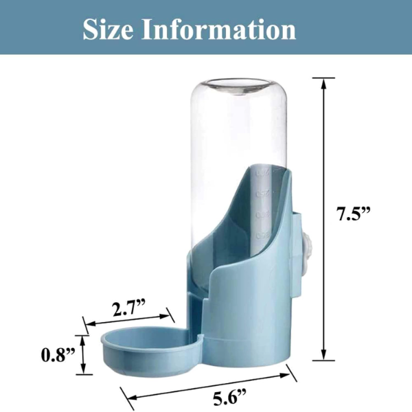 RvPaws 400ML Automatic Water Dispenser for Rabbits & Small Pets | Cage Water Bowl & Food Dish for Rabbits, Cats, Dogs, Birds & Ferrets | Leak-Resistant Pet Feeder (Color May Vary) - Image 2