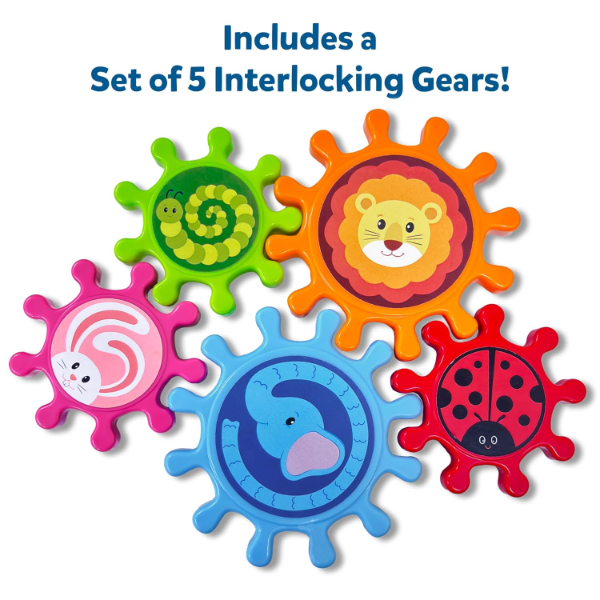 Skillmatics Spinny Gears Sensory Toy for Babies & Toddlers 6–36 Months – Interlocking Suction Spinners for Bath, Window & Table Play, STEM Learning Activity Toy, Travel-Friendly Infant Gift Set (5 Pieces) - Image 2