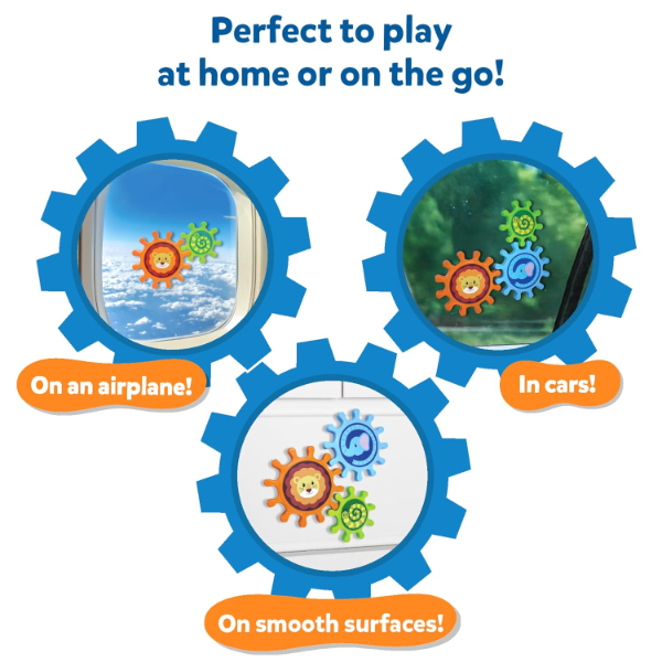 Skillmatics Spinny Gears Sensory Toy for Babies & Toddlers 6–36 Months – Interlocking Suction Spinners for Bath, Window & Table Play, STEM Learning Activity Toy, Travel-Friendly Infant Gift Set (5 Pieces) - Image 4