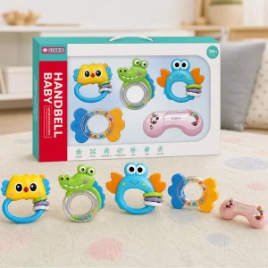 ToyTastic 7-Piece Baby Rattle Set for Newborns 0–12 Months – Colorful & Safe Infant Sensory Toys for Early Learning – Baby Boy & Girl Gift Set – Perfect Baby Shower & Newborn Gift Pack