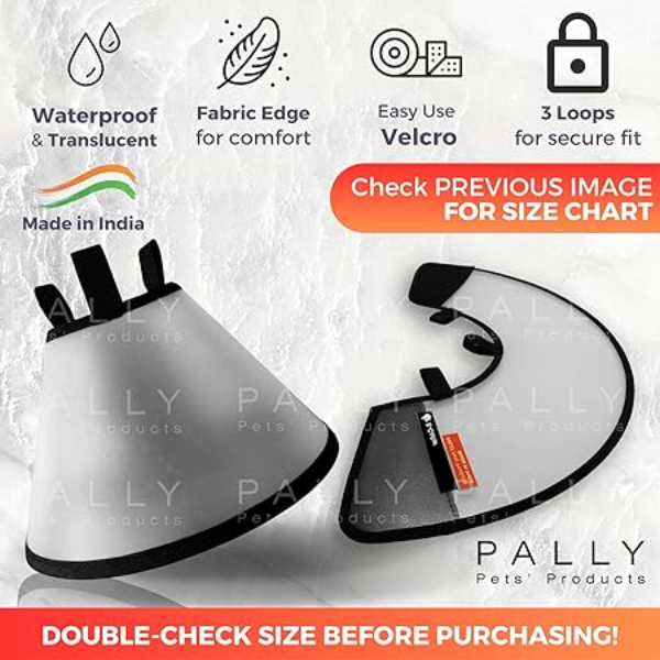 PALLY Pets Adjustable Cat Cone Collar for After Surgery – Medium Size Recovery E-Collar for Cats & Small Pets, Anti-Lick Anti-Bite Protective Cone for Wound Healing & Post-Surgery Care - Image 3