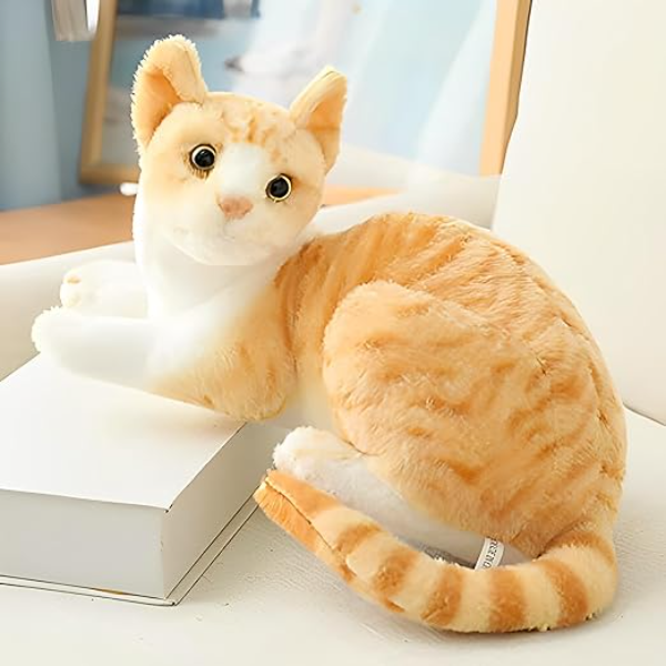 Tickles Cute Cat Plush Toy for Kids – Soft Stuffed Animal Toy (40 cm, Yellow) for Baby Girls & Boys, Cuddly Teddy Cat Doll, Birthday & Newborn Gift for Toddlers
