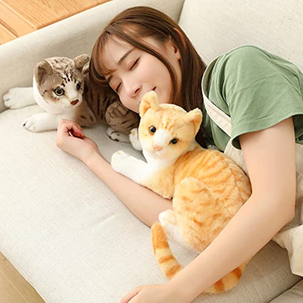 Tickles Cute Cat Plush Toy for Kids – Soft Stuffed Animal Toy (40 cm, Yellow) for Baby Girls & Boys, Cuddly Teddy Cat Doll, Birthday & Newborn Gift for Toddlers - Image 4