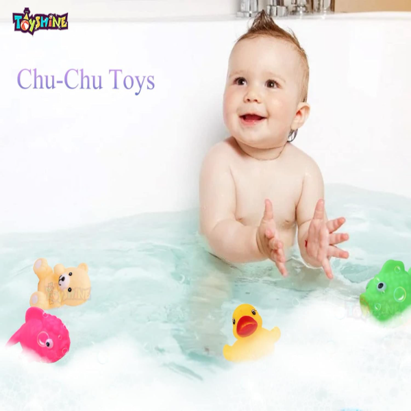 Toyshine 12-Piece Baby Bath Toy Set – Colorful Chu Chu Squeeze Bath Toys for Toddlers, Floating Non-Toxic Bathtub Play Set, Soft Sensory Water Toys for Infants 6+ Months, Safe & Fun Bath Time Activity Toys - Image 2