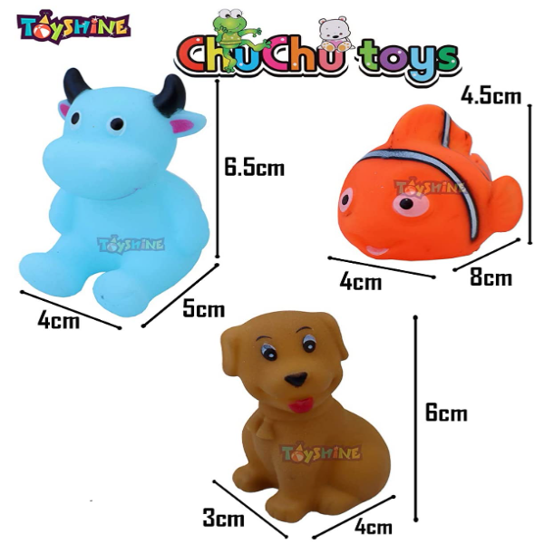 Toyshine 12-Piece Baby Bath Toy Set – Colorful Chu Chu Squeeze Bath Toys for Toddlers, Floating Non-Toxic Bathtub Play Set, Soft Sensory Water Toys for Infants 6+ Months, Safe & Fun Bath Time Activity Toys - Image 4