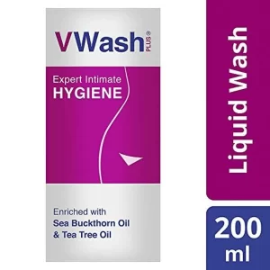 VWash Plus Expert Intimate Hygiene Wash with Tea Tree Oil, pH Balanced Feminine Wash for Dryness, Itching & Irritation Relief, Paraben-Free Daily Intimate Care, 200 ml