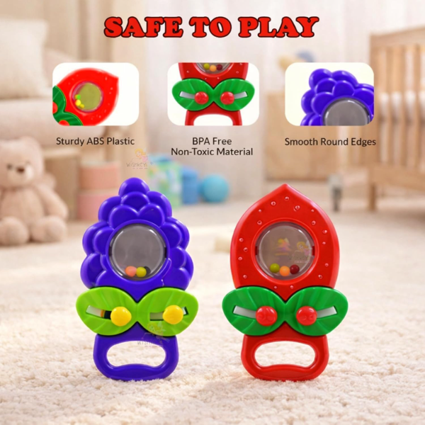 WISHKEY 13-Piece Baby Rattle & Teether Set – BPA-Free Non-Toxic Multicolor Sensory Toys for Infants, Shake & Grab Developmental Toys for Newborns & Babies, Early Learning Gift Set - Image 3