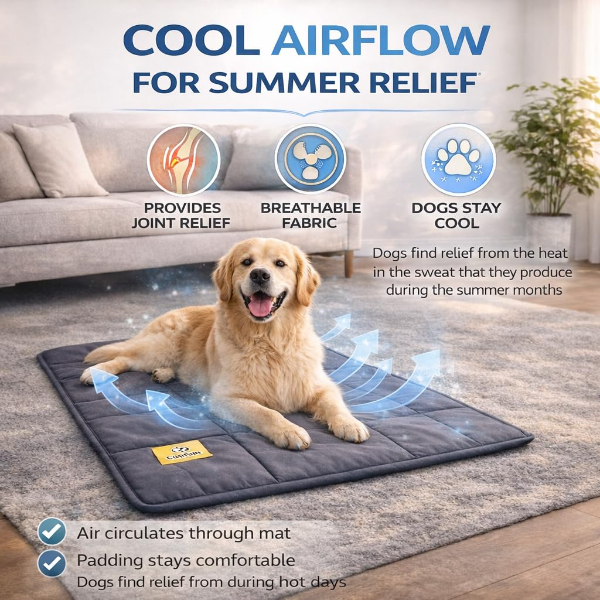 Waterproof Foldable Dog Mat Bed – Soft Nylon Pet Mattress for Dogs, Cats & Rabbits | Pee-Resistant, Chew-Resistant Crate Mat | Washable Indoor & Outdoor Travel Pet Bed (120 x 92 cm, 3XL) - Image 2