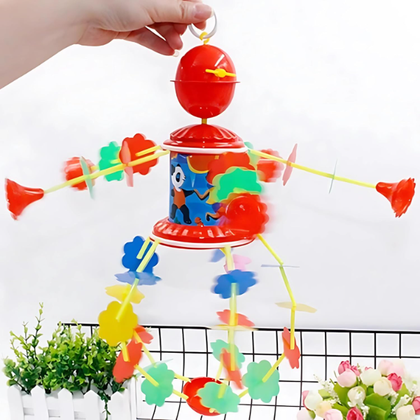 ToyTastic Wind-Up Crib Mobile Rattle Toy – Soothing Musical Hanging Jhoomer Merry-Go-Round for Newborns 0–6 Months – Multi-Color Sensory Cradle Toy for Babies – Early Development & Sleep Comfort Toy - Image 2