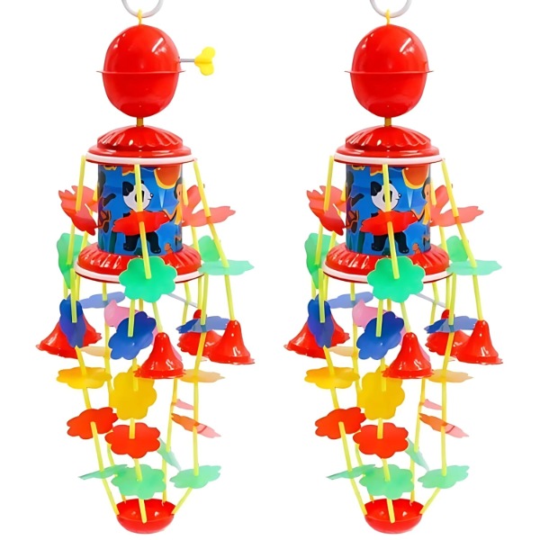 ToyTastic Wind-Up Crib Mobile Rattle Toy – Soothing Musical Hanging Jhoomer Merry-Go-Round for Newborns 0–6 Months – Multi-Color Sensory Cradle Toy for Babies – Early Development & Sleep Comfort Toy - Image 3