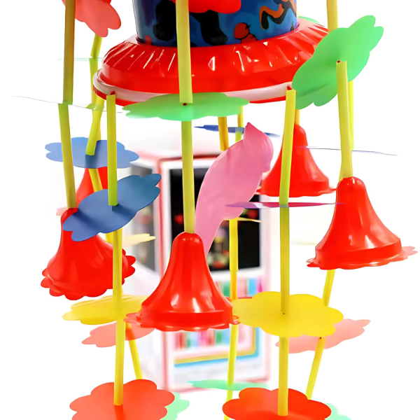 ToyTastic Wind-Up Crib Mobile Rattle Toy – Soothing Musical Hanging Jhoomer Merry-Go-Round for Newborns 0–6 Months – Multi-Color Sensory Cradle Toy for Babies – Early Development & Sleep Comfort Toy - Image 4