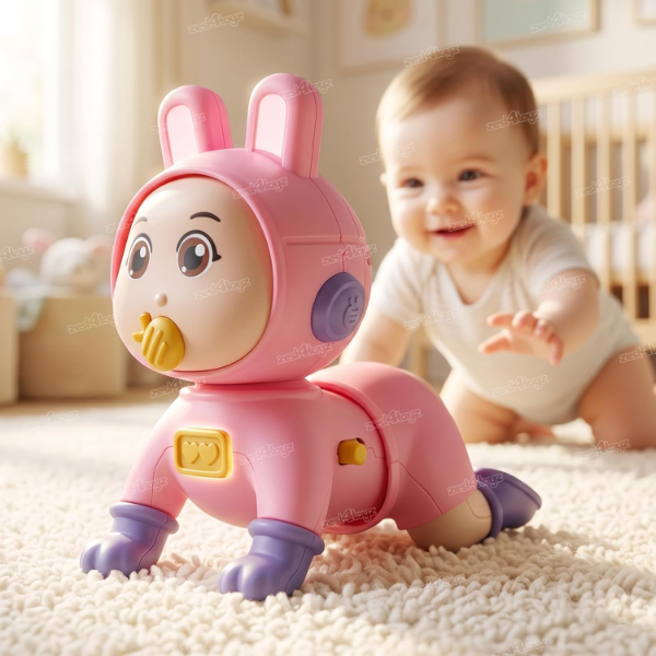 Zest 4 Toyz Musical Crawling Baby Toy for 6–12 Months – Interactive Learning Sound & Music Toy for Infants & Toddlers, Early Development Activity Toy, Birthday Gift for Boys & Girls (Assorted Colors)