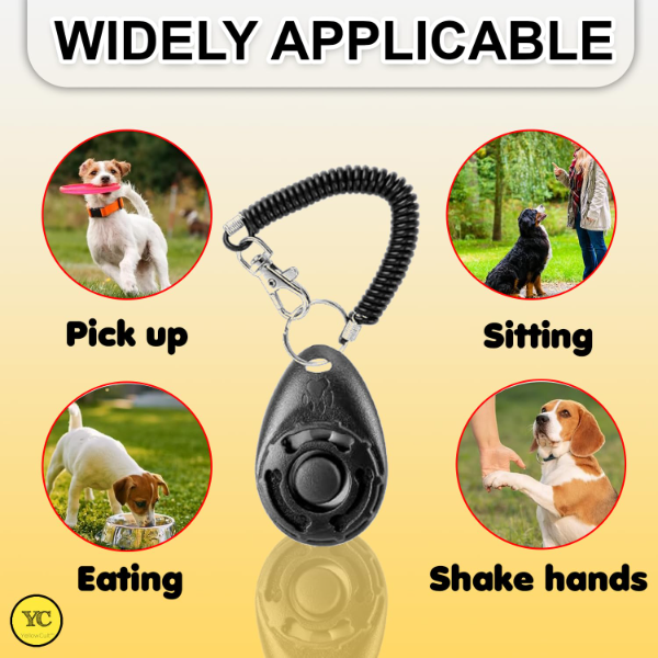 YellowCult Dog Training Clicker with Wrist Strap – Loud & Easy-Press Pet Training Tool for Dogs, Cats, Horses & Birds | Durable Obedience & Behavior Training Clicker for Puppies and Pets - Image 3