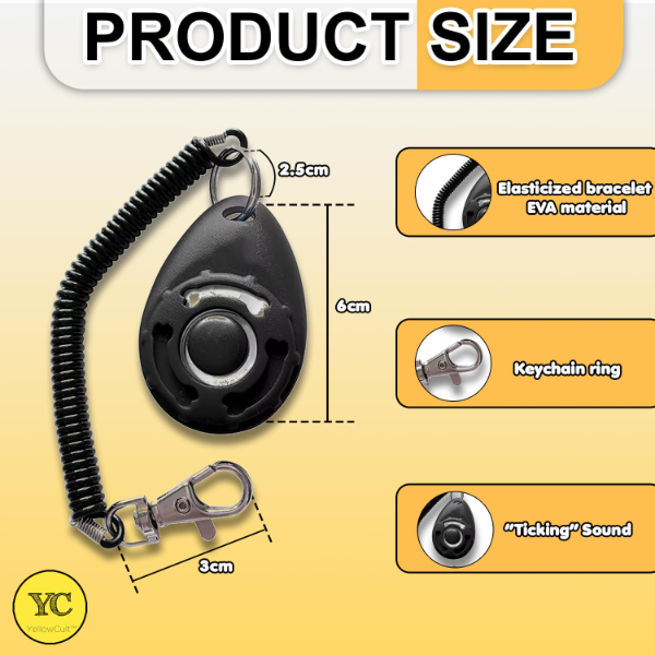 YellowCult Dog Training Clicker with Wrist Strap – Loud & Easy-Press Pet Training Tool for Dogs, Cats, Horses & Birds | Durable Obedience & Behavior Training Clicker for Puppies and Pets - Image 4