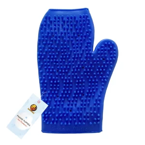 Foodie Puppies Pet Grooming Glove – Gentle Bathing, Deshedding & Massage Mitt for Dogs, Cats, Rabbits & Horses – Hair Removal & Comfort Glove – 1 Pack (Color May Vary)