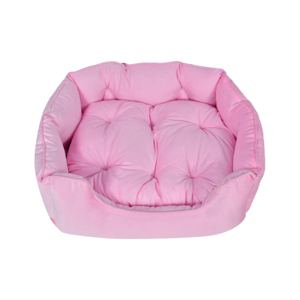 Reversible Ultra-Soft Velvet Pet Sofa Bed – Luxury Pink Dog, Cat, Puppy & Rabbit Bed | Cozy Small Size, Dual-Sided Comfort - Image 4