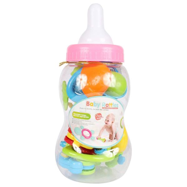 7-Piece Baby Rattle & Teether Gift Set for Newborns & Toddlers – Multicolor Sensory Toys for Early Development, Safe Learning Play Set for Babies & Kids