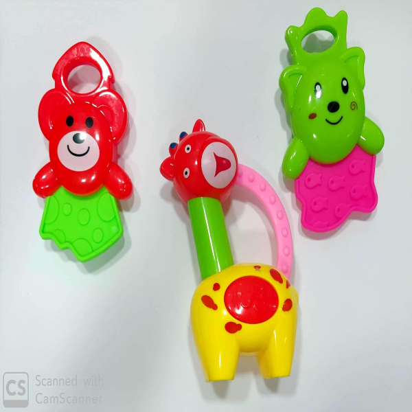 7-Piece Baby Rattle & Teether Gift Set for Newborns & Toddlers – Multicolor Sensory Toys for Early Development, Safe Learning Play Set for Babies & Kids - Image 2