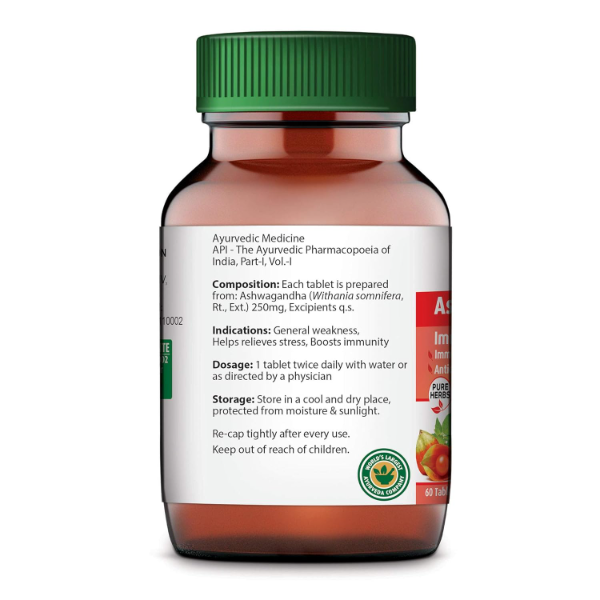 Dabur Ashwagandha Tablets for Stress Relief & General Wellness, Natural Immunity Support, Antioxidant-Rich Herbal Supplement, 60 Tablets (Pack of -3) - Image 2