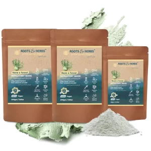 Roots & Herbs Neem & Fennel Hair Removal Powder for Women & Men, Ayurvedic Depilatory Body Hair Remover for Legs, Underarms & Chest, 2.47oz (Pack of 470gm)
