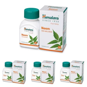 Himalaya Wellness Neem Tablets 60 Count | Herbal Skin Wellness Supplement | Supports Healthy, Clear-Looking Skin | Pure Neem Formula
(Pack of -4)