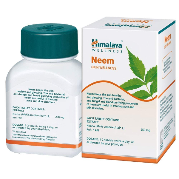 Himalaya Wellness Neem Tablets 60 Count | Herbal Skin Wellness Supplement | Supports Healthy, Clear-Looking Skin | Pure Neem Formula
(Pack of -4) - Image 3