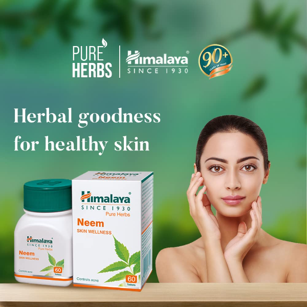 Himalaya Wellness Neem Tablets 60 Count | Herbal Skin Wellness Supplement | Supports Healthy, Clear-Looking Skin | Pure Neem Formula
(Pack of -4) - Image 4