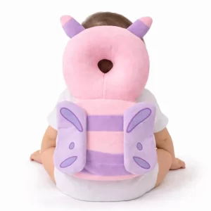 Baby Head Protection Cushion Backpack – Soft Plush Anti-Fall Safety Pillow with Adjustable Straps, Butterfly Design Head Guard for Toddlers 6–24 Months