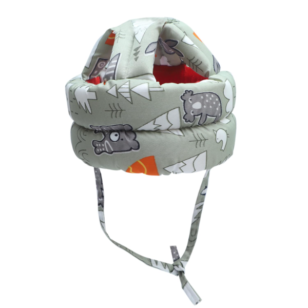 Baby Infant Toddler Safety Helmet – Soft Cushion No-Bump Head Protector Adjustable Protective Cap for Crawling, Walking & Running Kids | Lightweight Shock-Absorbing Headguard Printed Design (Green) - Image 4