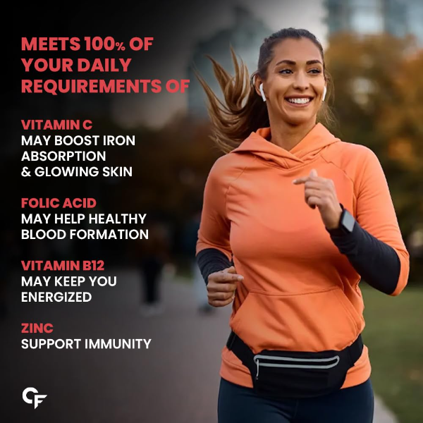Carbamide Forte Iron Bisglycinate Supplement | Chelated Iron & Folic Acid Tablets for Women and Men | Supports Healthy Hemoglobin, Energy Production & Hair Health | 100 Vegetarian Tablets - Image 4