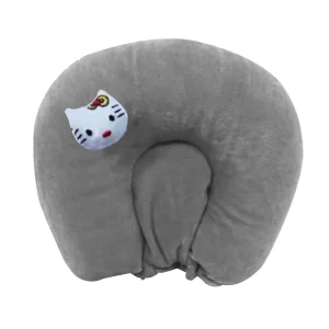 Newborn Baby Mustard Seed Pillow – Soft Elephant Design Round Head Shaping Infant Pillow with Foam Cotton Cover, Gentle Neck Support Cushion for Babies 0–12 Months
