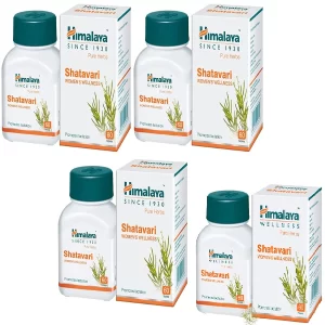 Himalaya Pure Herbs Shatavari Women's Wellness Herbal Tablets | Promotes Healthy Lactation & Women's Vitality | 60 Count per Bottle | Pack of 4
