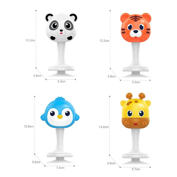 AARIV Giraffe Baby Rattle & Teether Toy for Newborns 0+ Months – Animal-Themed Soft Sensory Toy for Infants, BPA-Free Teething Relief, Early Learning & Hand-Eye Coordination Development, Safe Baby Gift (Pack of 1) - Image 4