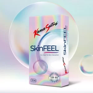 KamaSutra SkinFEEL Ultra Thin Condoms for Men | Skin-to-Skin Feel | Premium Latex Condoms | Enhanced Intimacy & Protection | Pack of 10 (100 PCS PACK OF -10)