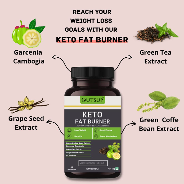 Outsup Keto Fat Burner 1000mg | Advanced Weight Loss & Metabolism Booster Supplement with Garcinia Cambogia, Green Coffee & Green Tea Extract | Fat Burner for Men & Women | 3 Pack (60 Capsules Each) - Image 2