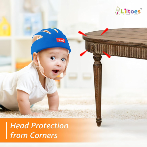 LILTOES Baby Head Safety Helmet for Infants & Toddlers 6–60 Months – Lightweight Protective Head Guard with Air Ventilation & Corner Impact Protection | Soft Cushion Baby Safety Cap (Royal Blue) - Image 3