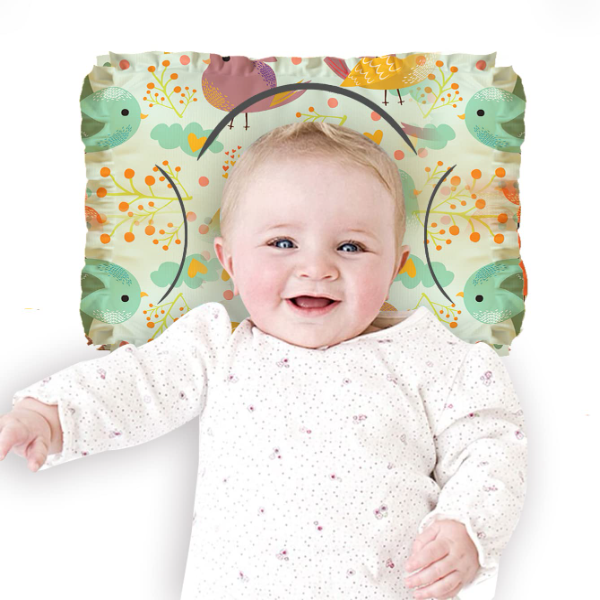 Novo Baby Mustard Seed Pillow with Lavender for Newborns – Soft Rai Baby Head Support Pillow, Breathable Cotton Infant Neck Support Cushion for 0–12 Months, Nursery & Baby Shower Gift (Green) - Image 3