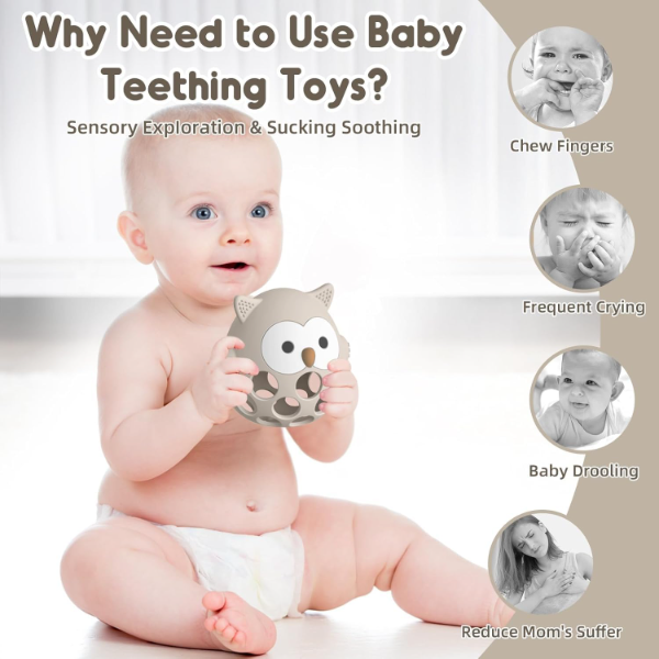 AARIV Montessori Baby Sensory Toy for 0-12 Months – Soft Rattle & Early Learning Toy for Newborns, Infants & Toddlers, Supports Hand-Eye Coordination, Fine Motor Skills & Sensory Development, Beige - Image 4