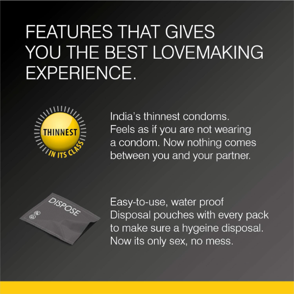 Skore Skin Thin, Timeless & Zig Zag Condoms Combo Pack | 10 Pieces Each | Pack of 6 (60 Condoms Total) - Image 2