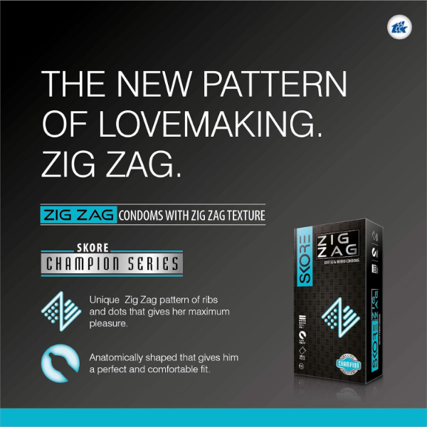 Skore Skin Thin, Timeless & Zig Zag Condoms Combo Pack | 10 Pieces Each | Pack of 6 (60 Condoms Total) - Image 4