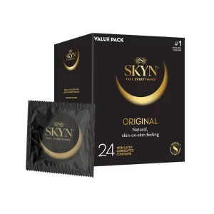 SKYN Original Non-Latex Condoms – 48 Count Pack | Ultra Soft Natural Feel (Pack of-2)