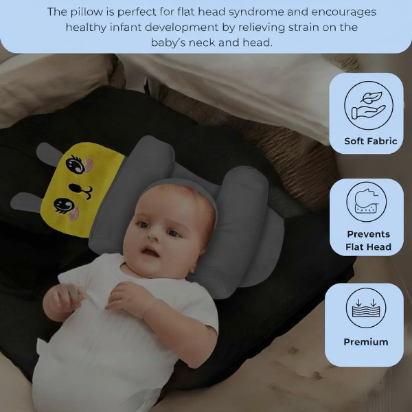 Newborn Baby Mustard Seed Pillow – Soft Round Head Shaping Infant Pillow with Foam Cotton Cover, Gentle Neck Support Cushion for Babies 0–12 Months, Ideal Baby Shower Gift - Image 4