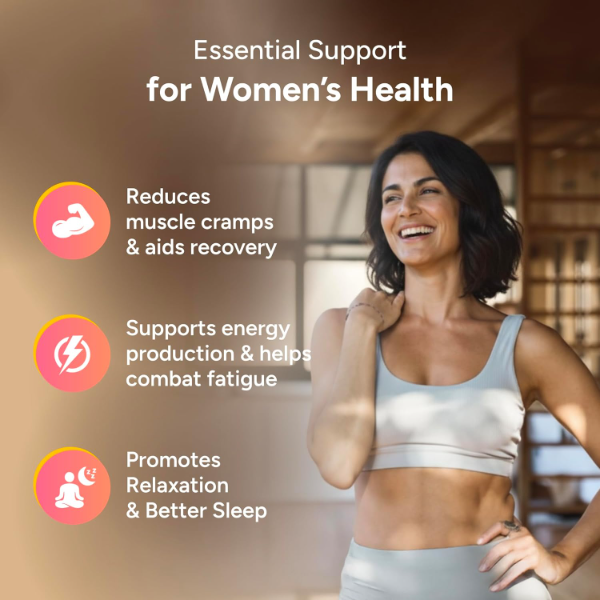 Tata 1mg Women's Magnesium Glycinate Advanced | High Absorption Formula for Better Sleep, Muscle Recovery & Stress Relief | 60 Vegetarian Tablets
(Pack of -2) - Image 2