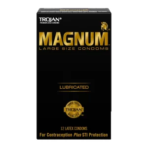 Trojan Magnum Lubricated Condoms | Large Fit Latex Condoms | 36 Count | Premium Protection (Pack of -3)
