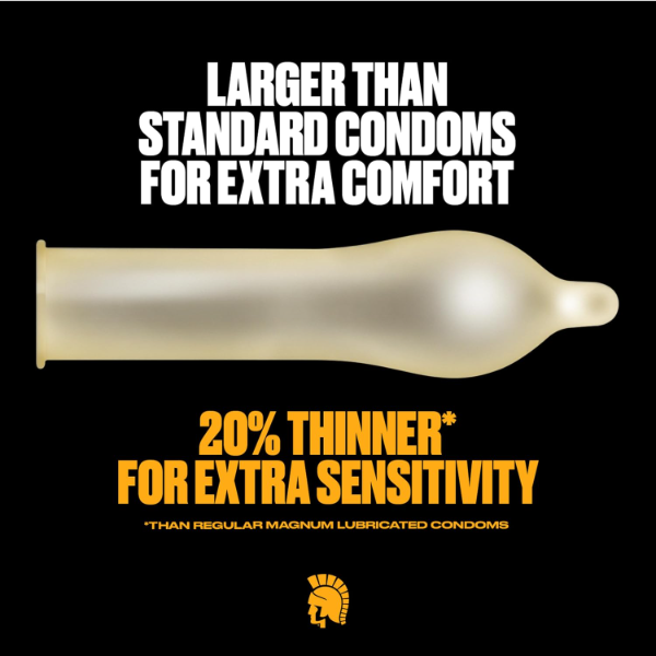 Trojan Magnum Lubricated Condoms | Large Fit Latex Condoms | 36 Count | Premium Protection (Pack of -3) - Image 2