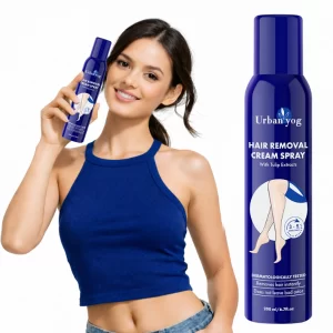 Urban Yog Hair Removal Cream Spray for Women – Painless Body Hair Remover for Legs, Arms, Underarms & Back | Quick & Easy Hair Removal | Tulip Blue | 200ml (Pack of -2)